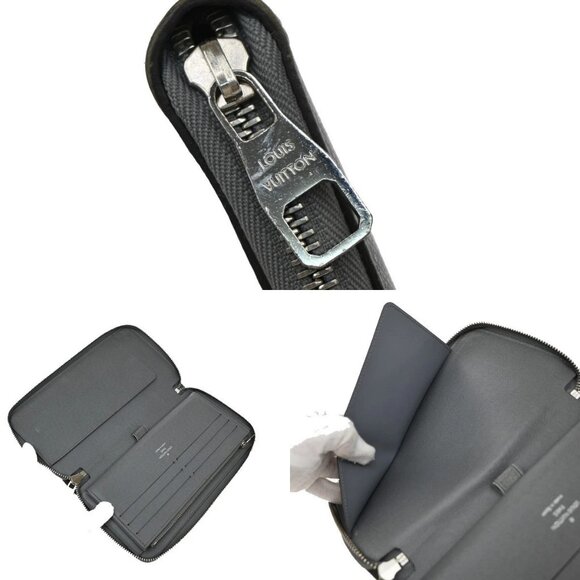 LOUIS VUITTON Zippy Organizer Long Wallet Taiga Leather Gray M30517 65KB108 - Picture 8 of 11